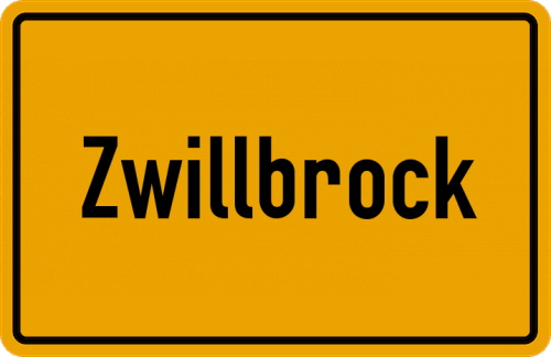 Ortsschild Zwillbrock
