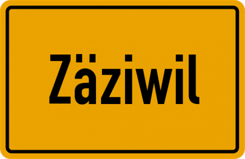 Ortsschild Zäziwil