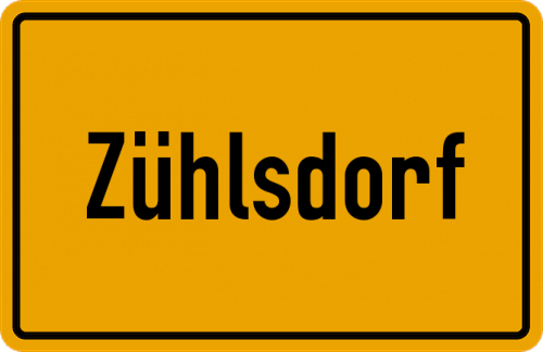 Ortsschild Zühlsdorf