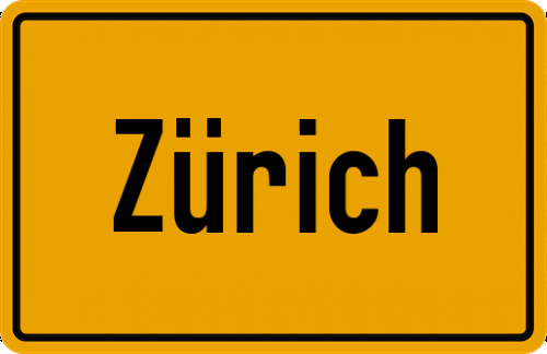 Ortsschild Zürich