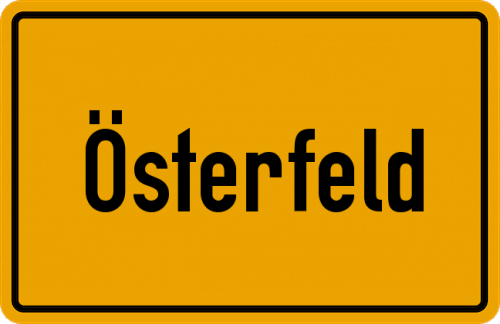 Ortsschild Österfeld