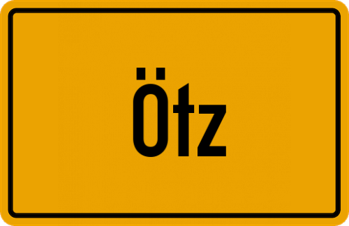 Ortsschild Ötz