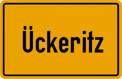 Ortsschild Ückeritz, Usedom