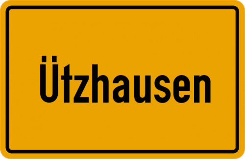 Ortsschild Ützhausen