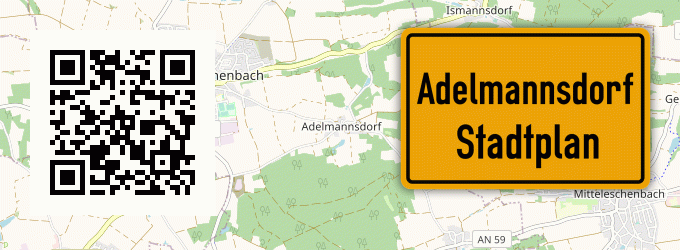 Stadtplan Adelmannsdorf, Mittelfranken