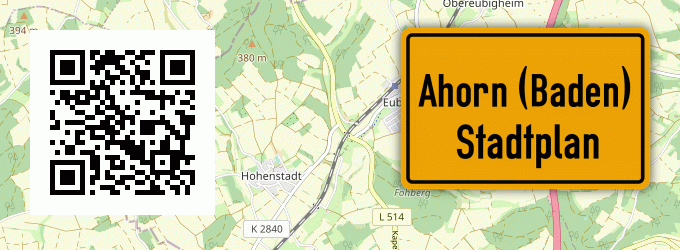 Stadtplan Ahorn (Baden)