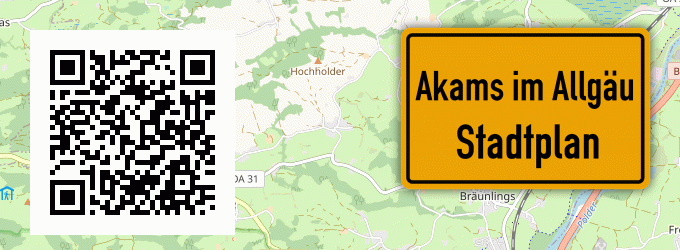 Stadtplan Akams im Allgäu
