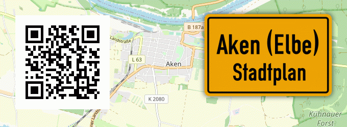 Stadtplan Aken (Elbe)