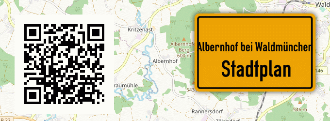 Stadtplan Albernhof bei Waldmünchen