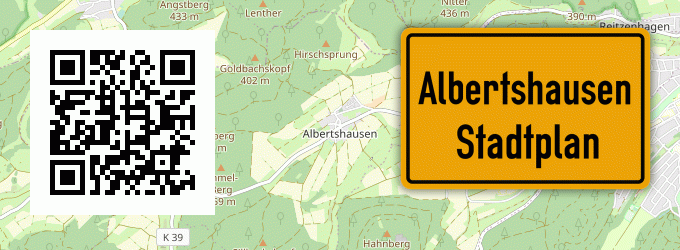 Stadtplan Albertshausen, Waldeck