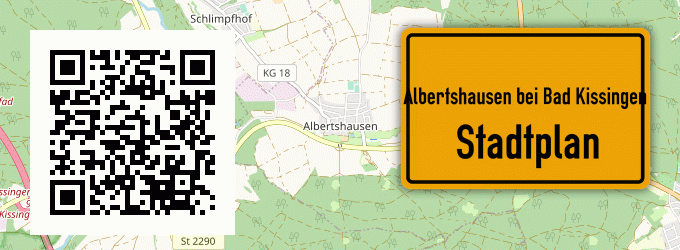 Stadtplan Albertshausen bei Bad Kissingen