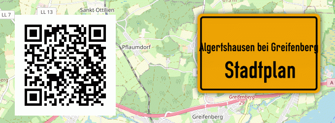 Stadtplan Algertshausen bei Greifenberg, Ammersee