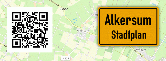 Stadtplan Alkersum