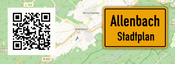 Stadtplan Allenbach, Hunsrück