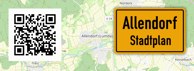 Stadtplan Allendorf, Dillkreis