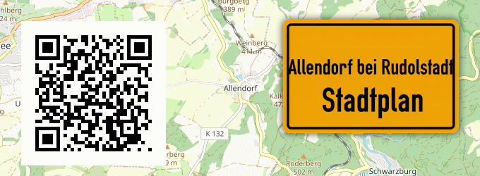 Stadtplan Allendorf bei Rudolstadt