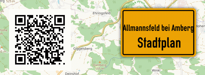 Stadtplan Allmannsfeld bei Amberg, Oberpfalz