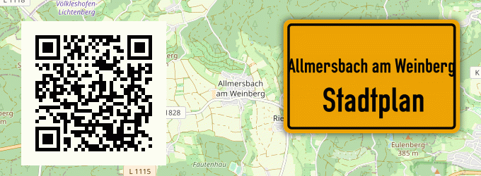 Stadtplan Allmersbach am Weinberg