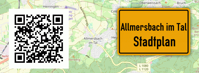 Stadtplan Allmersbach im Tal