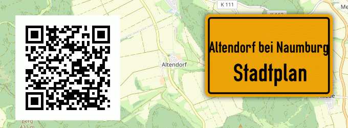 Stadtplan Altendorf bei Naumburg, Hessen