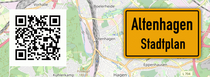 Stadtplan Altenhagen, Kreis Bielefeld