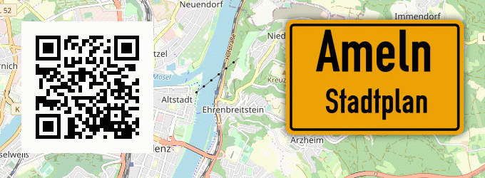Stadtplan Ameln, Rheinland