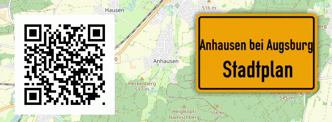 Stadtplan Anhausen bei Augsburg