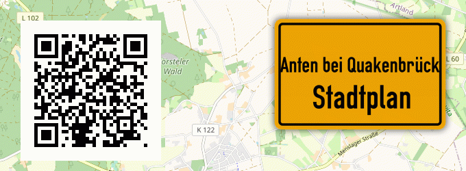 Stadtplan Anten bei Quakenbrück