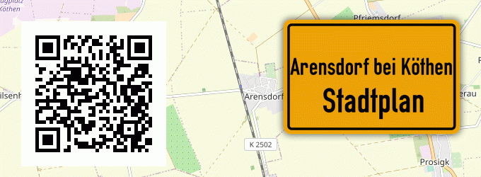 Stadtplan Arensdorf bei Köthen, Anhalt