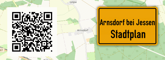 Stadtplan Arnsdorf bei Jessen, Elster
