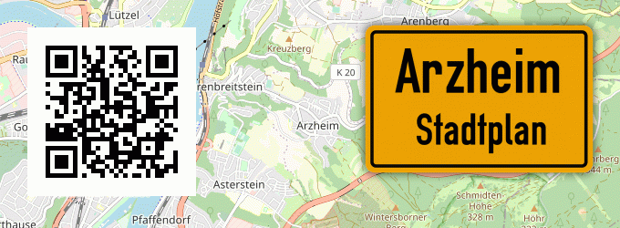 Stadtplan Arzheim, Kreis Koblenz
