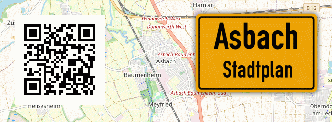 Stadtplan Asbach, Gemeinde Dornach