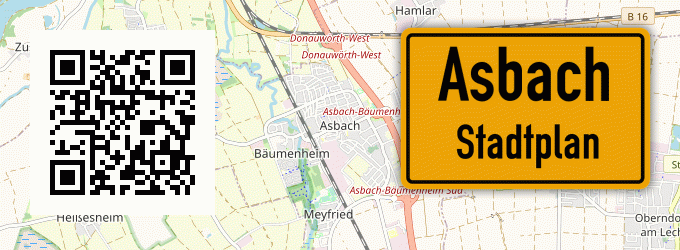 Stadtplan Asbach, Kreis Hersfeld