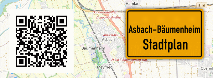 Stadtplan Asbach-Bäumenheim
