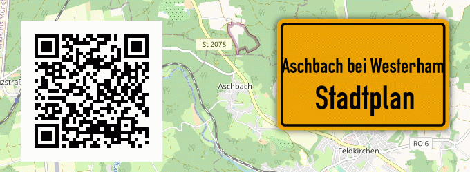 Stadtplan Aschbach bei Westerham
