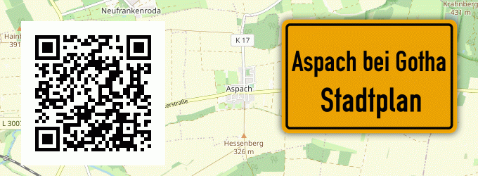 Stadtplan Aspach bei Gotha
