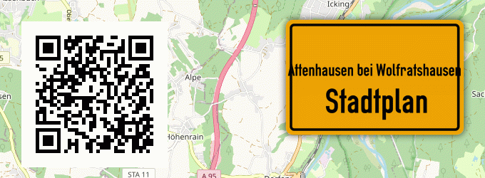 Stadtplan Attenhausen bei Wolfratshausen