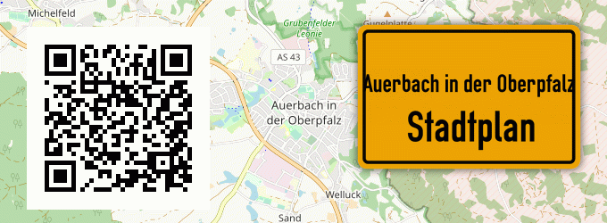 Stadtplan Auerbach in der Oberpfalz