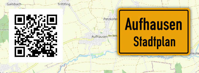 Stadtplan Aufhausen, Kreis Landau an der Isar
