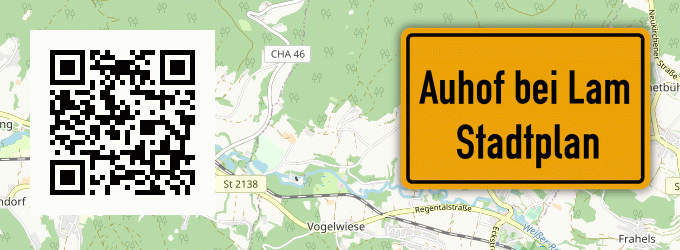 Stadtplan Auhof bei Lam, Oberpfalz