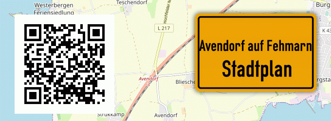 Stadtplan Avendorf auf Fehmarn