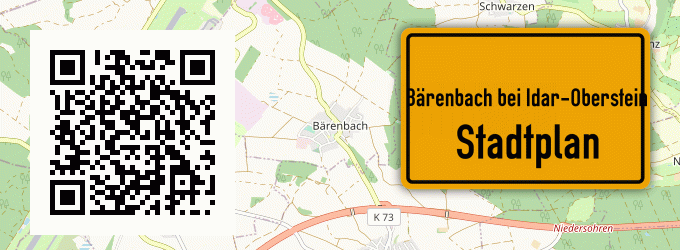 Stadtplan Bärenbach bei Idar-Oberstein