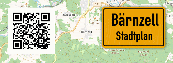 Stadtplan Bärnzell, Bayern