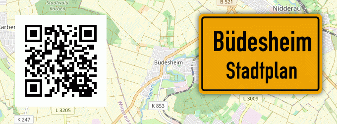 Stadtplan Büdesheim, Hessen