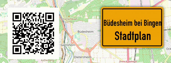 Stadtplan Büdesheim bei Bingen, Rhein