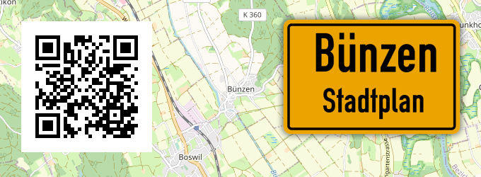 Stadtplan Bünzen