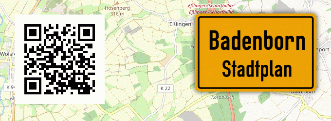 Stadtplan Badenborn, Eifel