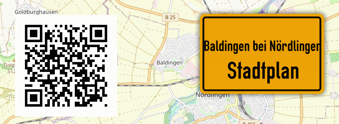 Stadtplan Baldingen bei Nördlingen