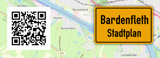 Stadtplan Bardenfleth, Weser
