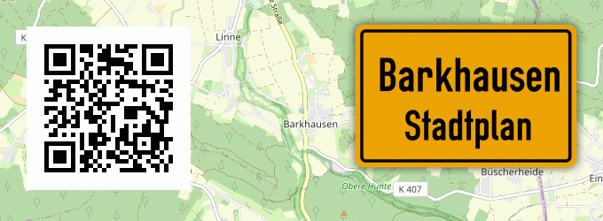 Stadtplan Barkhausen, Kreis Büren, Westfalen